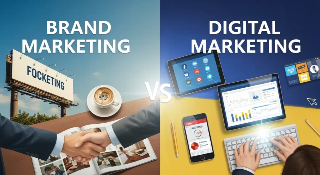 Brand Marketing vs Digital Marketing